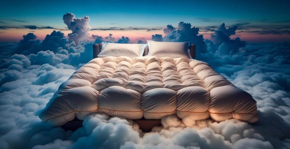 [freepicdownloader.com]-sleeping-cloud-nine-luxury-bed-clouds-generative-ai-large
